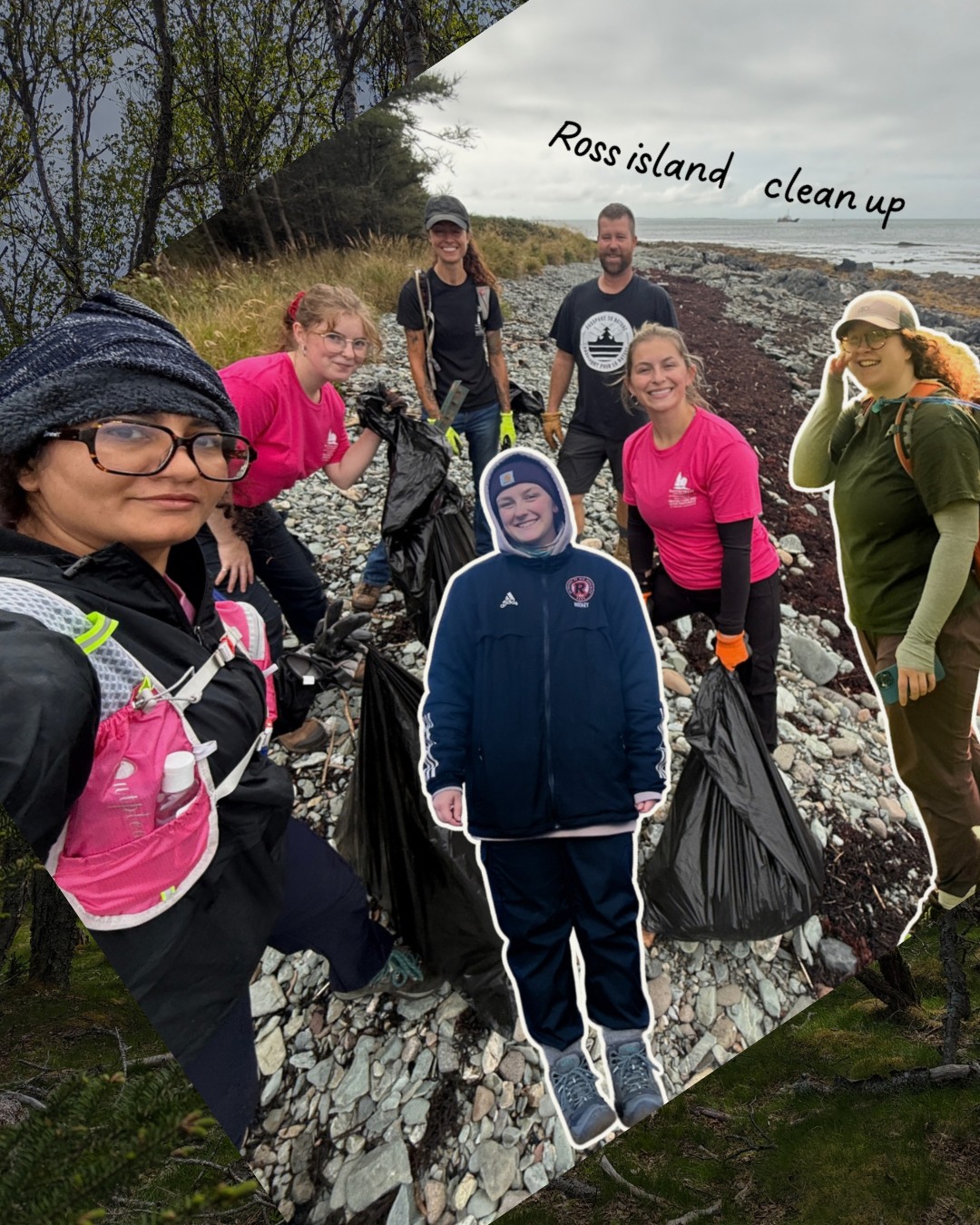 Volunteers participating in community cleanup